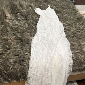 Elegant White Lace Dress